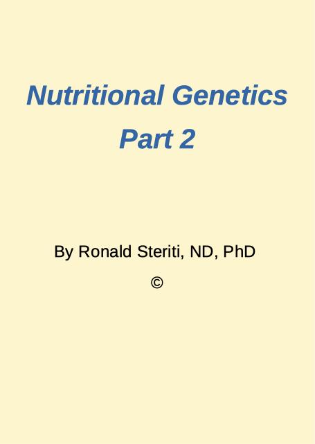 Nutritional Genetics Part 2